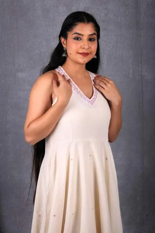 Urmul Desert Crafts-  "Sankhu Dress" Halter Neck Handloom Dress