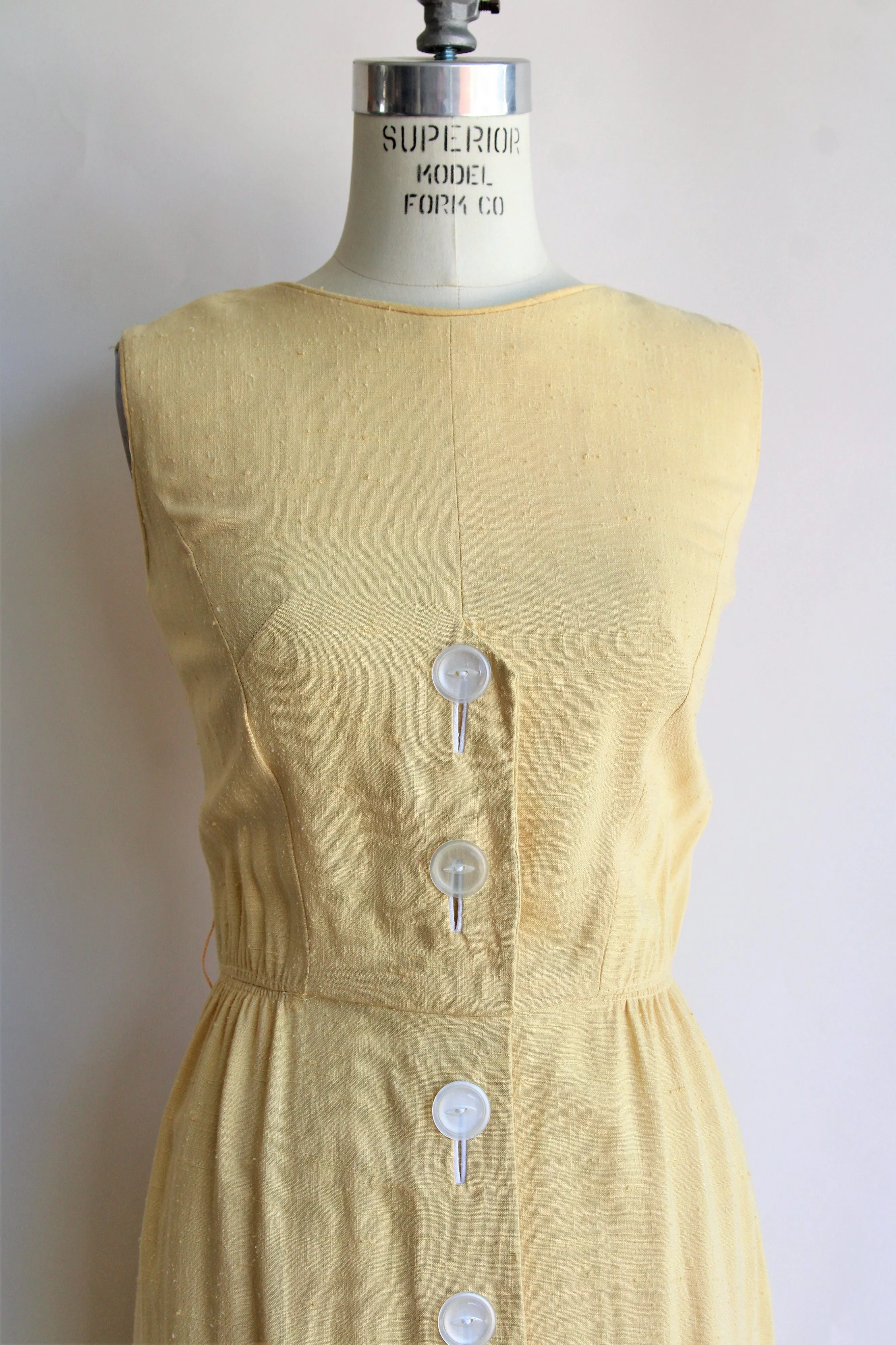 Vintage 1950s 1960s Yellow Sleeveless Sundress by Mr. Henry
