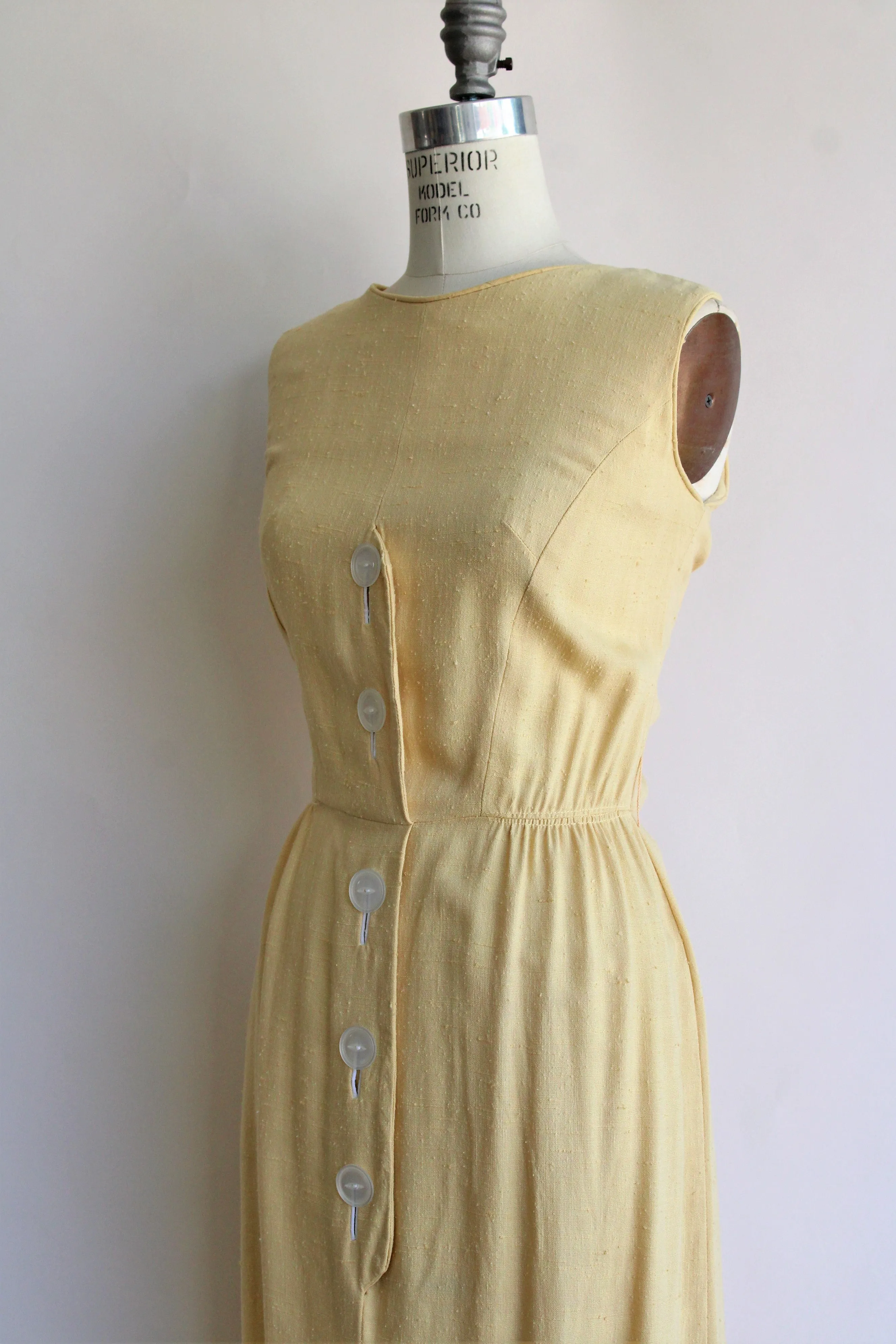 Vintage 1950s 1960s Yellow Sleeveless Sundress by Mr. Henry