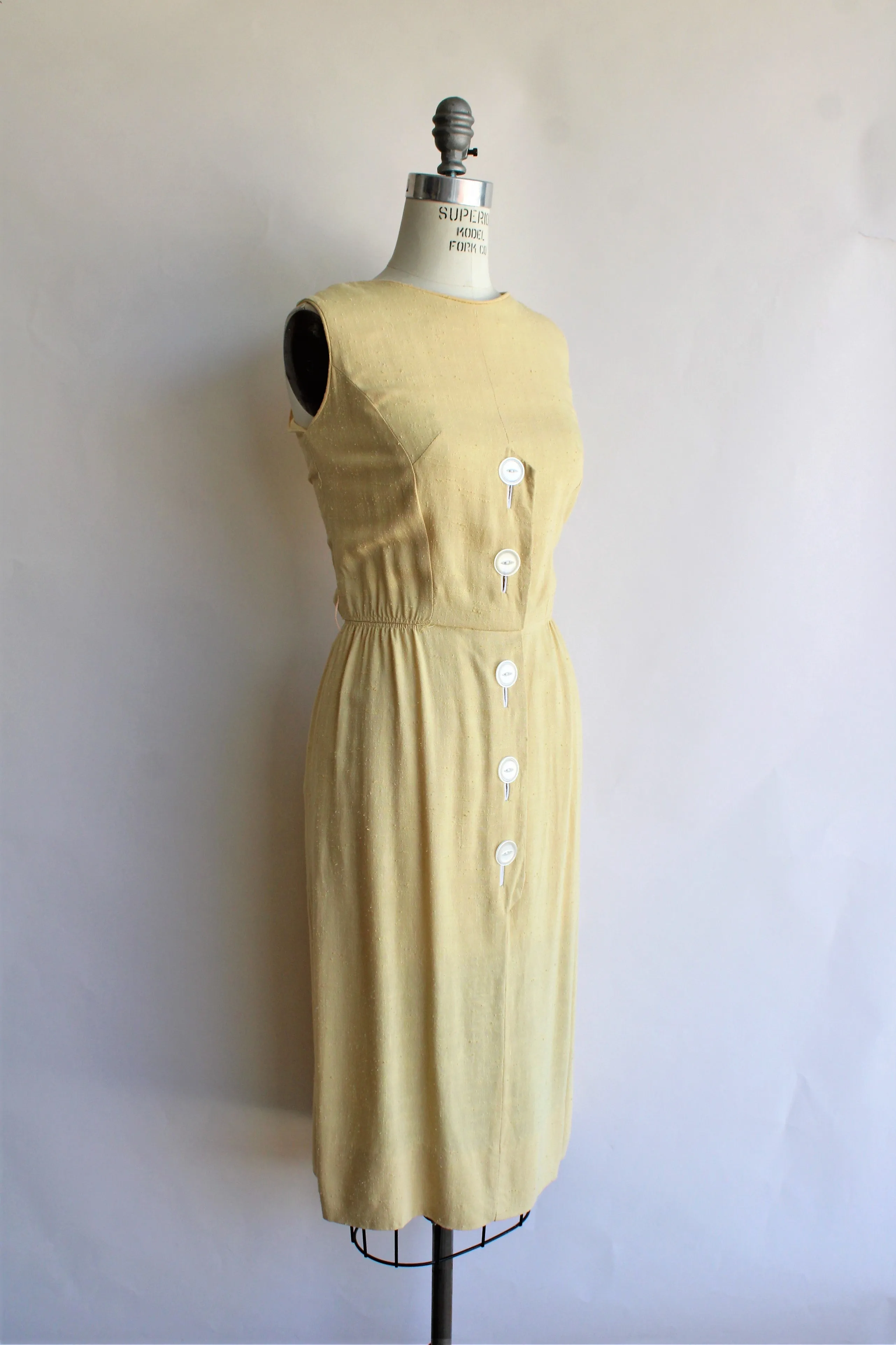 Vintage 1950s 1960s Yellow Sleeveless Sundress by Mr. Henry