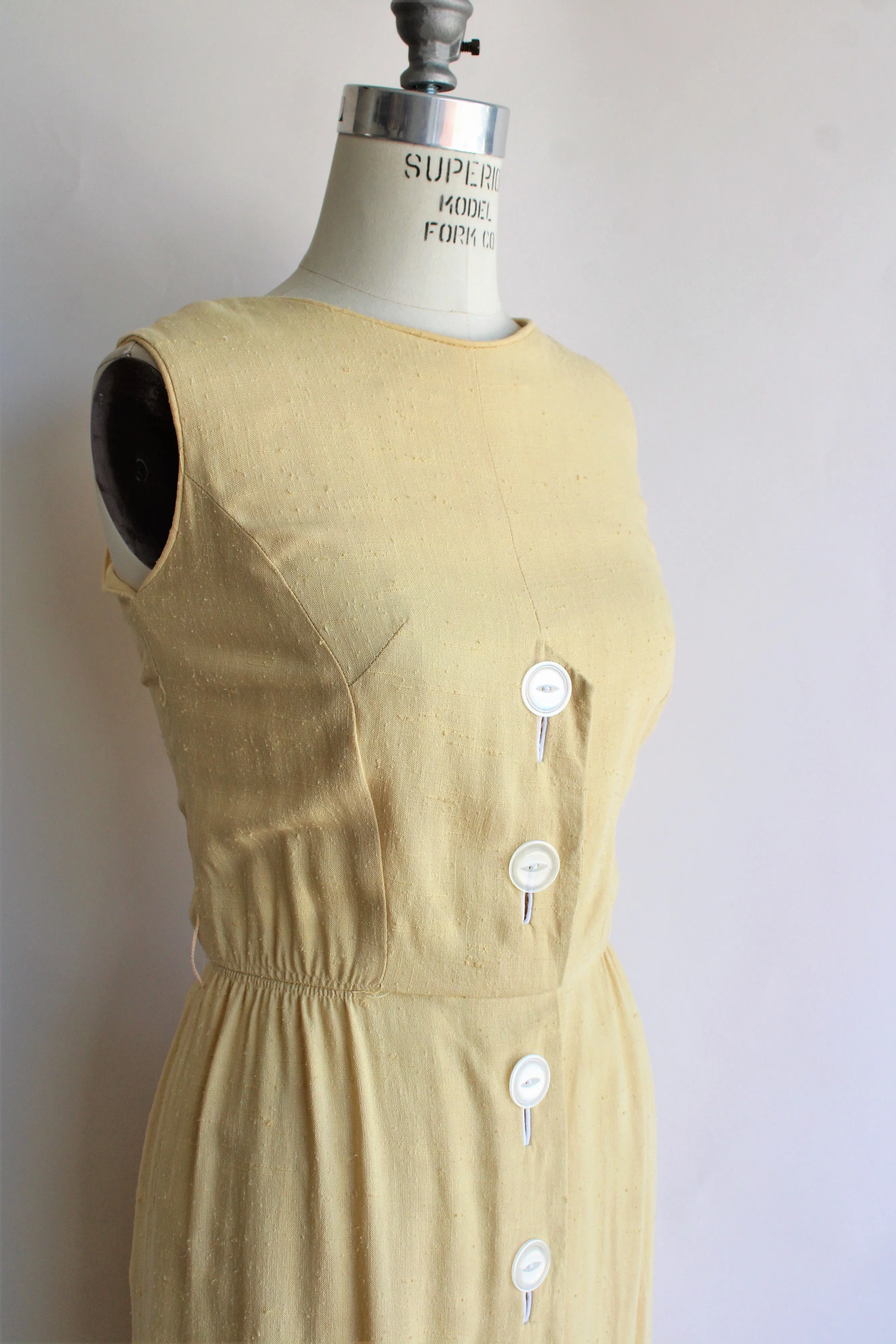 Vintage 1950s 1960s Yellow Sleeveless Sundress by Mr. Henry
