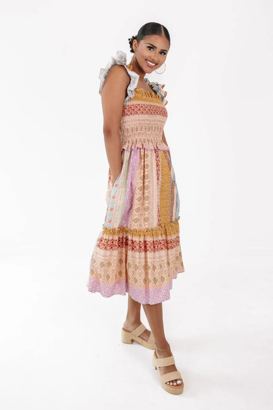 Vintage Days Midi Dress - Cream
