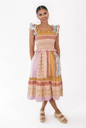 Vintage Days Midi Dress - Cream
