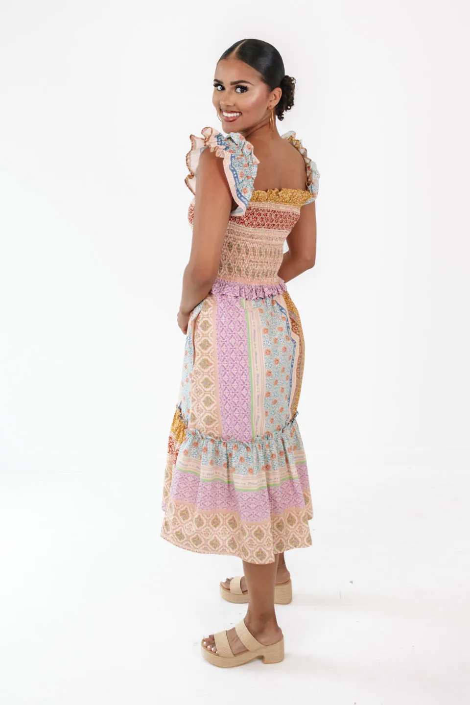 Vintage Days Midi Dress - Cream