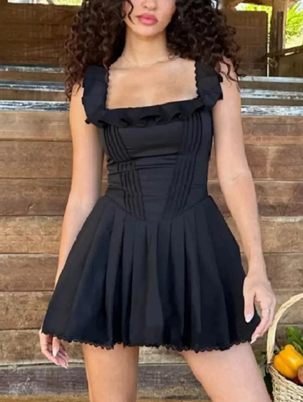 Vvsha Darleth Ruffle Detail Mini Dress