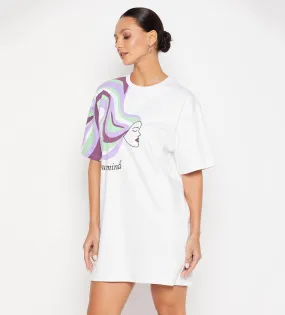 White Go With The Flow Oversized Dress for Women
