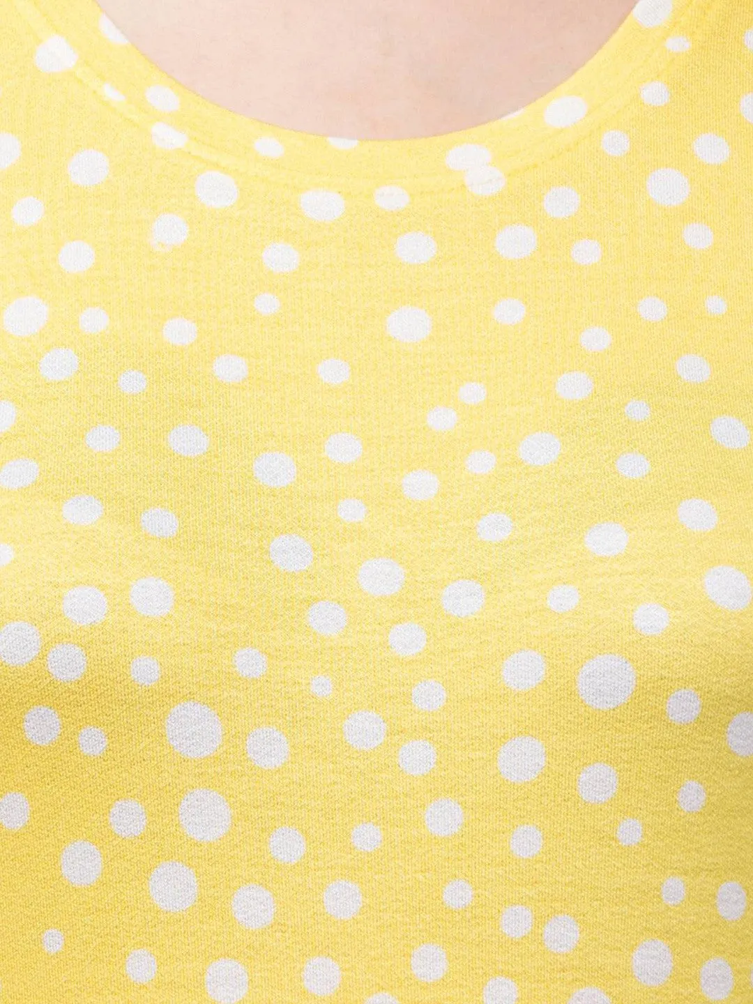 Yellow Printed Relaxed Fit T-shirt